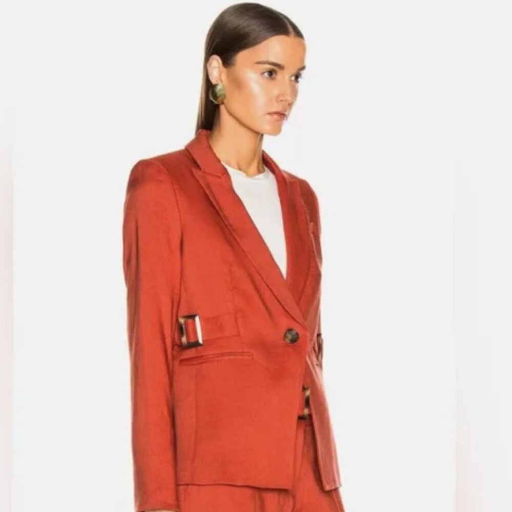 Veronica Beard Tangerine 🍊 Linen Jacket
